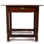 An early Victorian oak side table