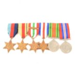 WWII Group of six medals to Sgt. H. Jones. Royal Scots Fusiliers