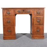 A Victorian mahogany and pedestal dressing table