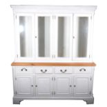 A contemporary part painted pine dresser