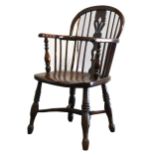 An elm and ash Windsor chair