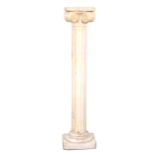 A variegated marble Ionic column