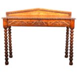 A Victorian oak hall table