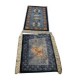 Two small Chinese rugs