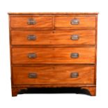 An Edwardian mahogany chest of drawers