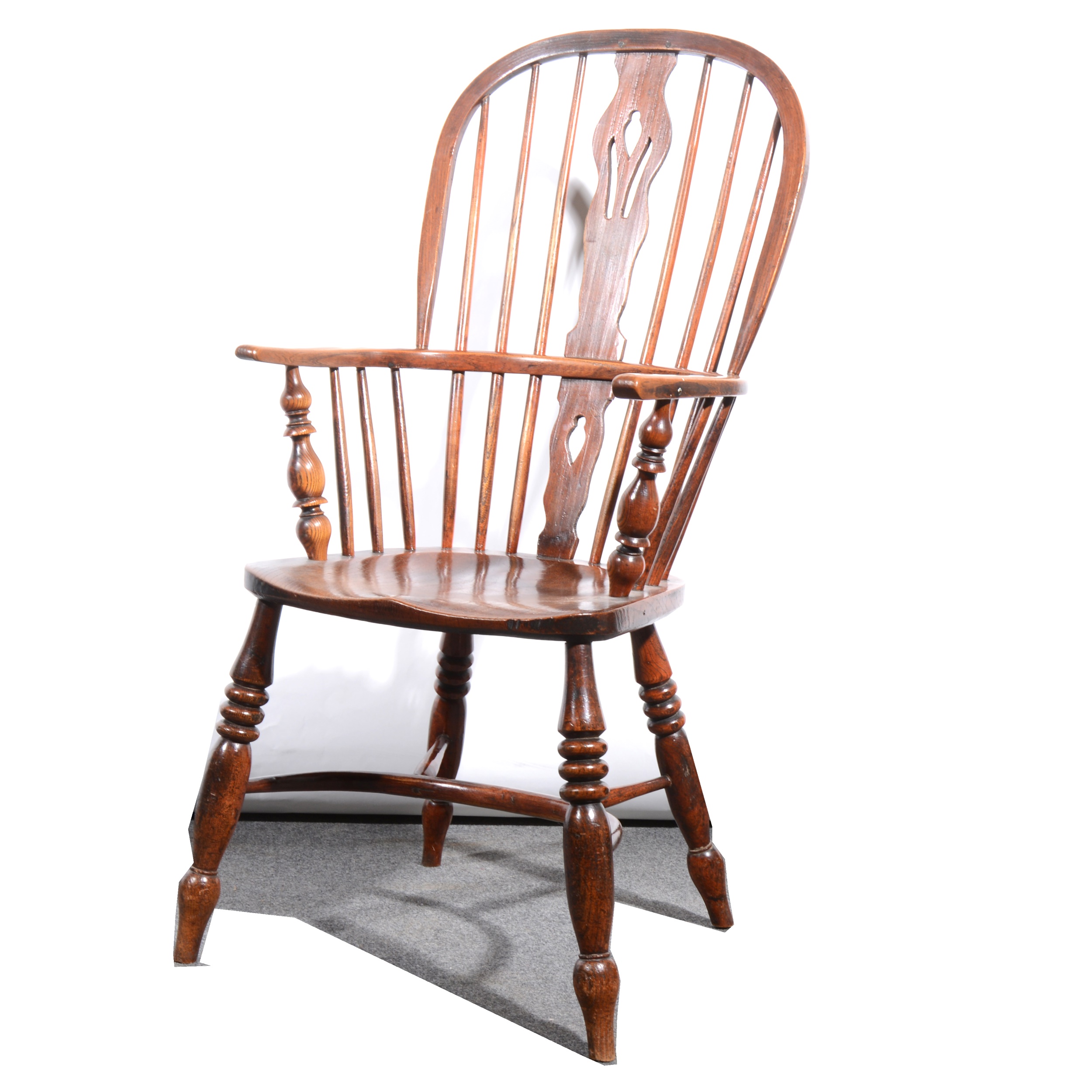 An elm and ash Windsor chair