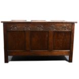 An oak coffer, 20th Century