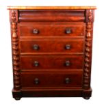 A Victorian mahogany chest of drawers