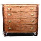 A Regency mahoganybreakfront chest of drawers