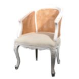 A French style painted fauteuil armchair