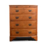 A reproduction mahogany small bowfront chest