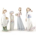 Four Lladro figures