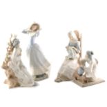 Four Lladro figures