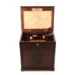 A Georgian mahogany chemist's box, labelled Stead & Simpson