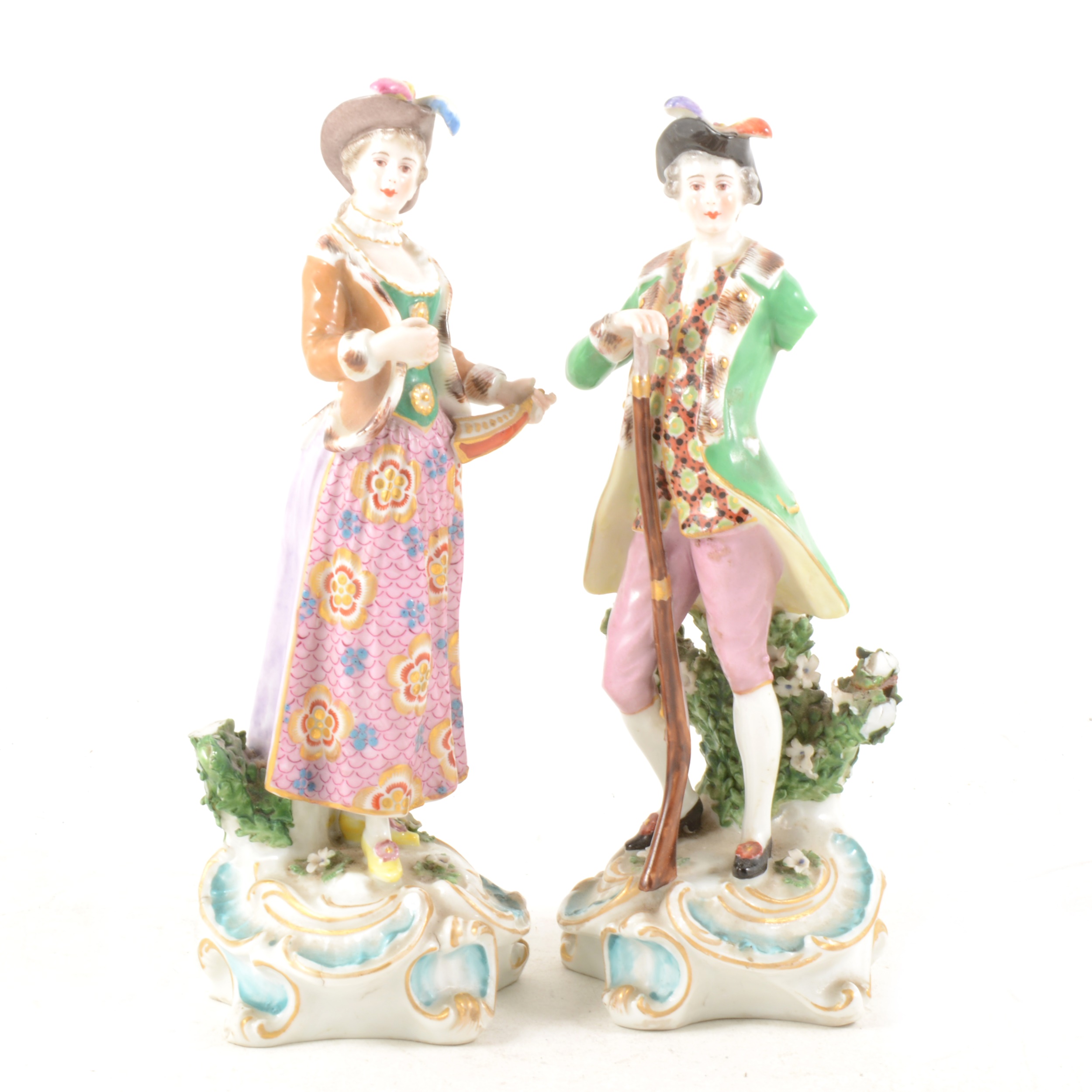 A pair of Continental porcelain figures, early 20th century