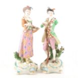 A pair of Continental porcelain figures, early 20th century