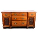 A Victorian stained walnut sideboard