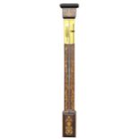 A reproduction inlaid Italian stick barometer