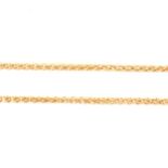 A 9 carat yellow gold chain link necklace.