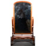 A Victorian mahogany cheval mirror