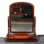 A Victorian mahogany framed toilet mirror