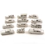A Danbury Mint diecast pewter collection, Classic Rolls Royce motor cars