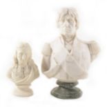 Small Copeland Parian bust of a gentleman,