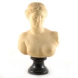 After G Rossi, carved composition female bust