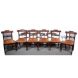 Six Victorian mahogany dining chairs