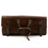 A vintage leather suitcase