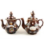 Two Bargeware teapots