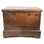 An 'estate made' heavy oak chest