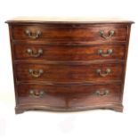 A George III mahogany serpentine chest of drawers