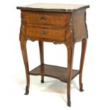 A Louis XV style kingwood and parquetry table en chiffonier, 20th Century