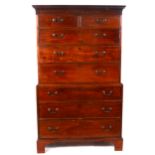 A George III mahogany chest on chest