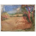 Norman Adams, Barley Field, South France, initialled, dated '86 and titled,