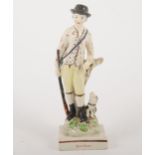 A Staffordshire earthenware figure of a Sportsman, late 18th century