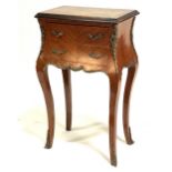 A Louis Phillipe style kingwood and marquetry table en chiffonier, late 20th Century