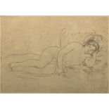 Pierre-Auguste Renoir, Femme nue couchée (Tournée a droite), etching, 13cm