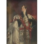 Follower of Sir Thomas Lawrence, King George IV, oil on canvas, 37cm x 29cm