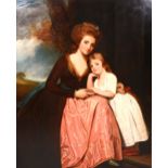 After George Romney, Mrs Abraham Bracebridge and her daughter Mary, oil on