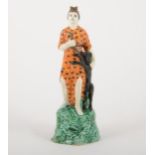 A Staffordshire lead-glazed earthenware figure