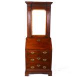 A George III mahogany bureau bookcase