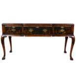 A George I style walnut and Japanned sideboard, early 20th Century