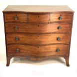 A George IV mahogany serpentine chest of drawers