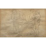 English School, circa 1800, Family group, pencil drawing, 15cm x 22cm; and