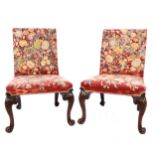A pair of Georgian II mahogany side chairs