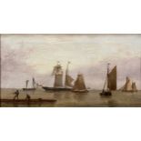 Henry Redmore, Shipping off the coast with a raft, bears signature and date