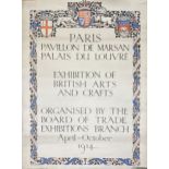 A lithographic exhibition poster for the British Arts and Crafts, Palais du Louvre, Paris, 1914