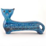 An Italian pottery cat by Aldo Londi for Bitossi